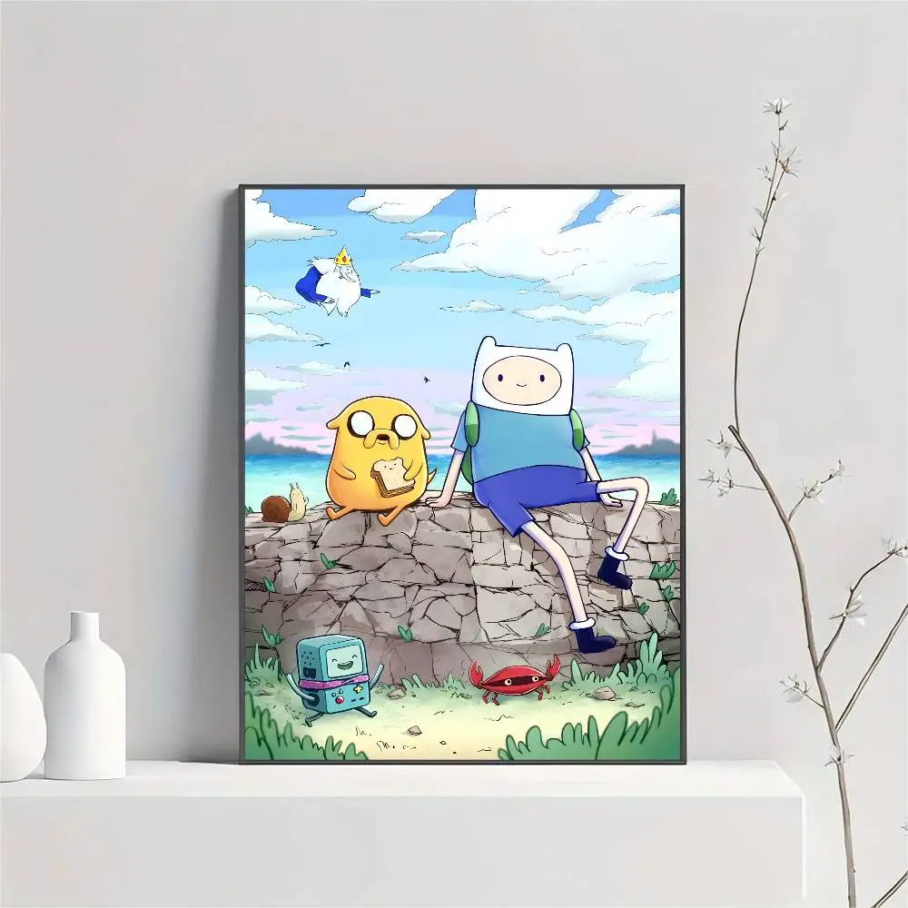 Anime-Poster, hochwertige selbstklebende Wandkunst-Dekorationen, Farbdrucke, A-Adventure Cartoon Time Sticky – Detail 10