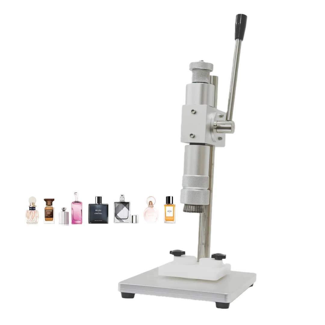 Easy-to-Operate Manual Perfume Bottle Crimping Machine Perfume Neckline Capping Machine 1-Year for Food Beverage Chemical