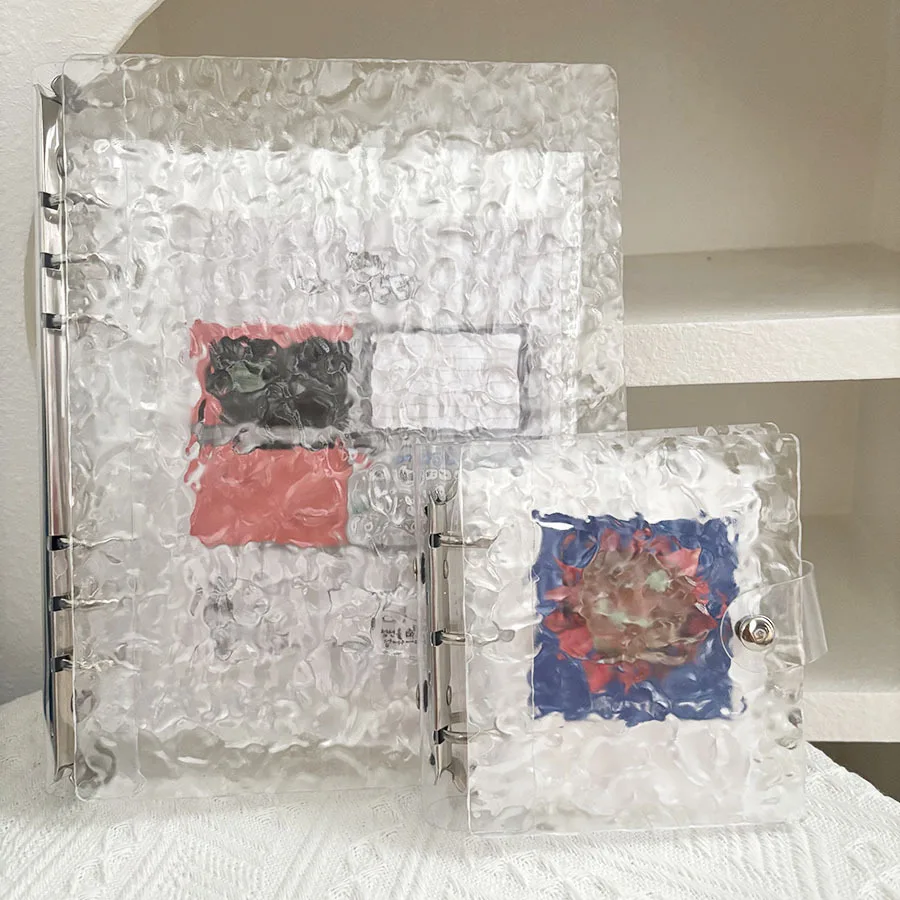 A5 Acrylic Water Ripple DIY Binder Photocards Collect Book Diary Agenda Planner DIY Cover Album Stationery