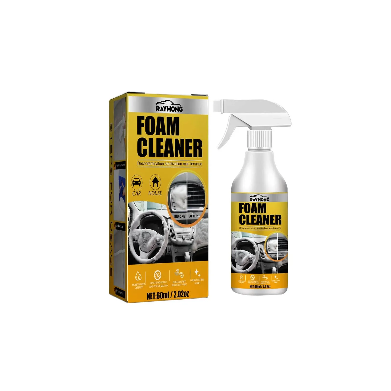 Car interior foam refinisher cleaner Multi-purpose Foam Cleaner Anti-aging Cleaning Car Interior Home Cleaning Foam Spray