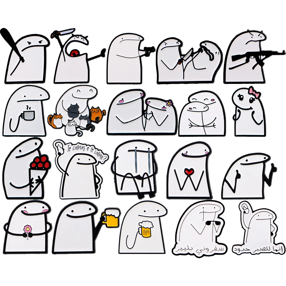 Kurze Striche, lustige Cartoon-Emaille-Anstecknadel, Anstecknadeln für Schal, Kleidung, Rucksäcke, arabische Abzeichen, Brosche, Schmuck, Geschenke für Freunde