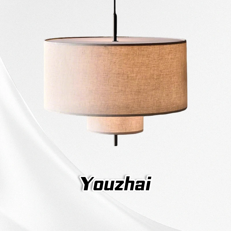 

Nordic Wabi Sabi style creative minimalist modern living room, bedroom, dining room, homestay, hotel linen fabric pendant light