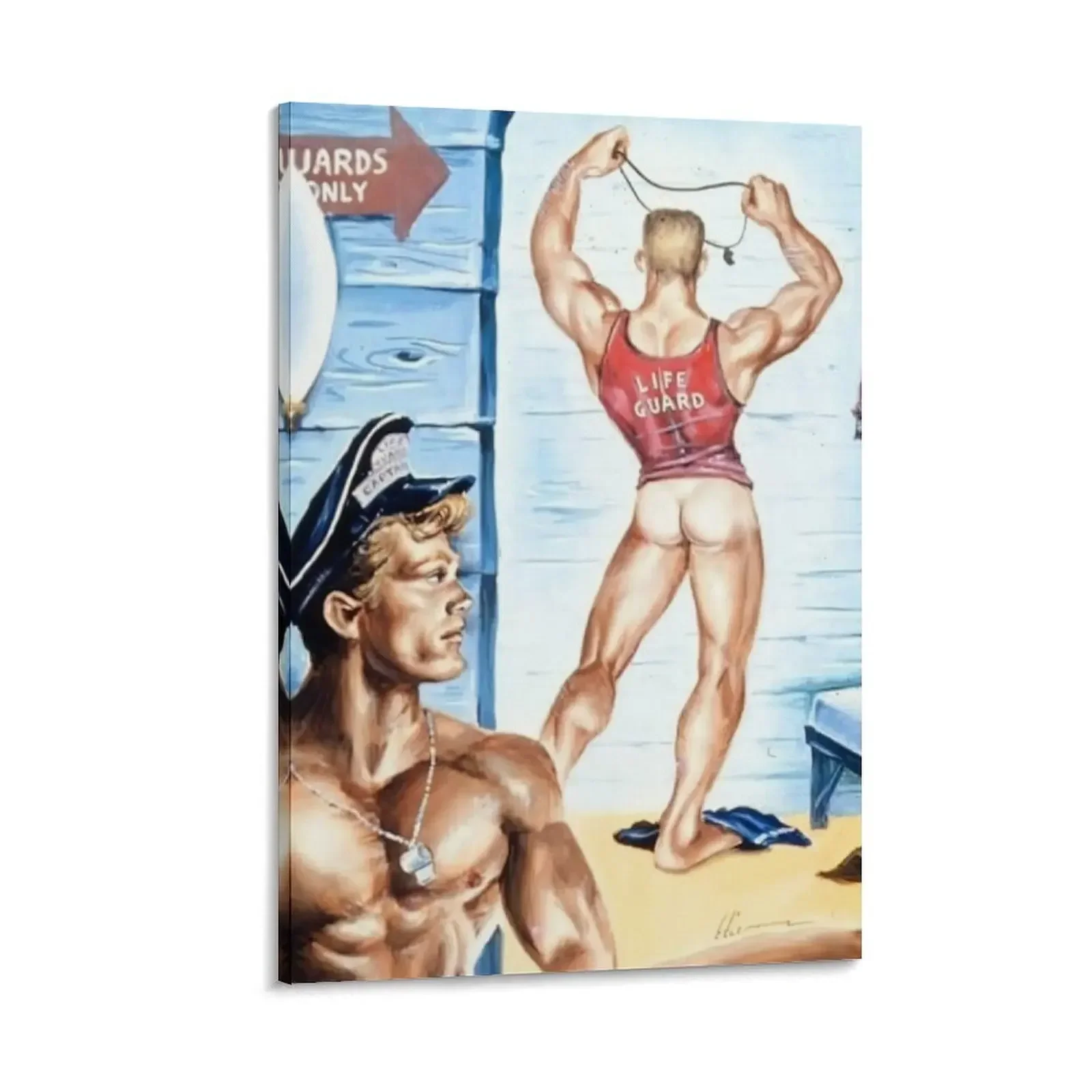 

ETIENNE GAY ARTIST LIFEGUARD TOM OF FINLAND Canvas Painting wall art luxury home decor