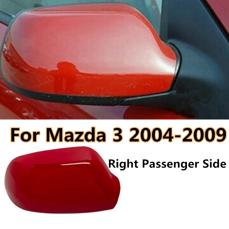 

Red Right Passenger Side Rearview Mirror Cover Replace Cap For Mazda 3 2004-2009