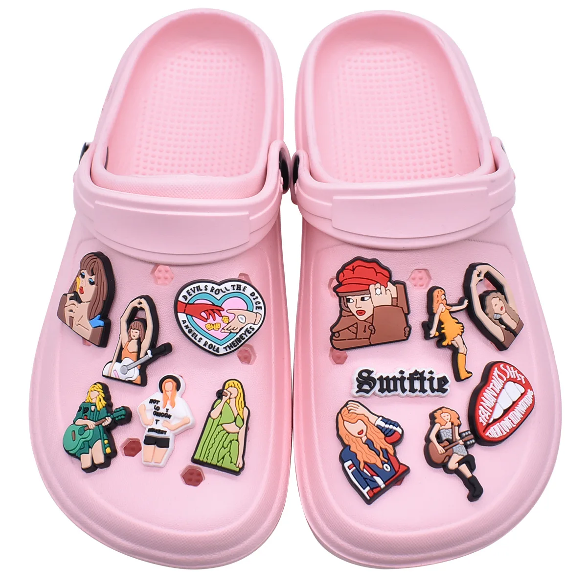 New Arrival Popular singer PVC Shoe Charms Singer Tour Pattern DIY Shoe Decor Removable Charms For Clogs Slides Nice Gift