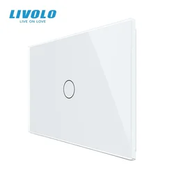 New LIVOLO US Standard Wall Touch Screen Panel Switch,1 Gang 1 Way,Crystal Glass,ac 110-220V,Backlight Dispaly, Sensor Control