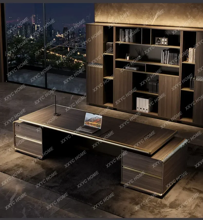 Luxury boss table file cabinet Computer desk office desks and workstations Tables pliante study Room desks