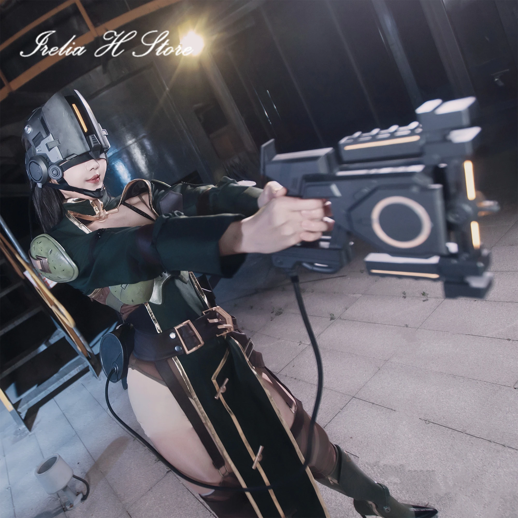 أزياء Irelia H FF14 Queen of Hourne Bliaud التأثيرية فستان Final Fantasy XIV فساتين حفلات الهالوين يمكن صنعها حسب الطلب