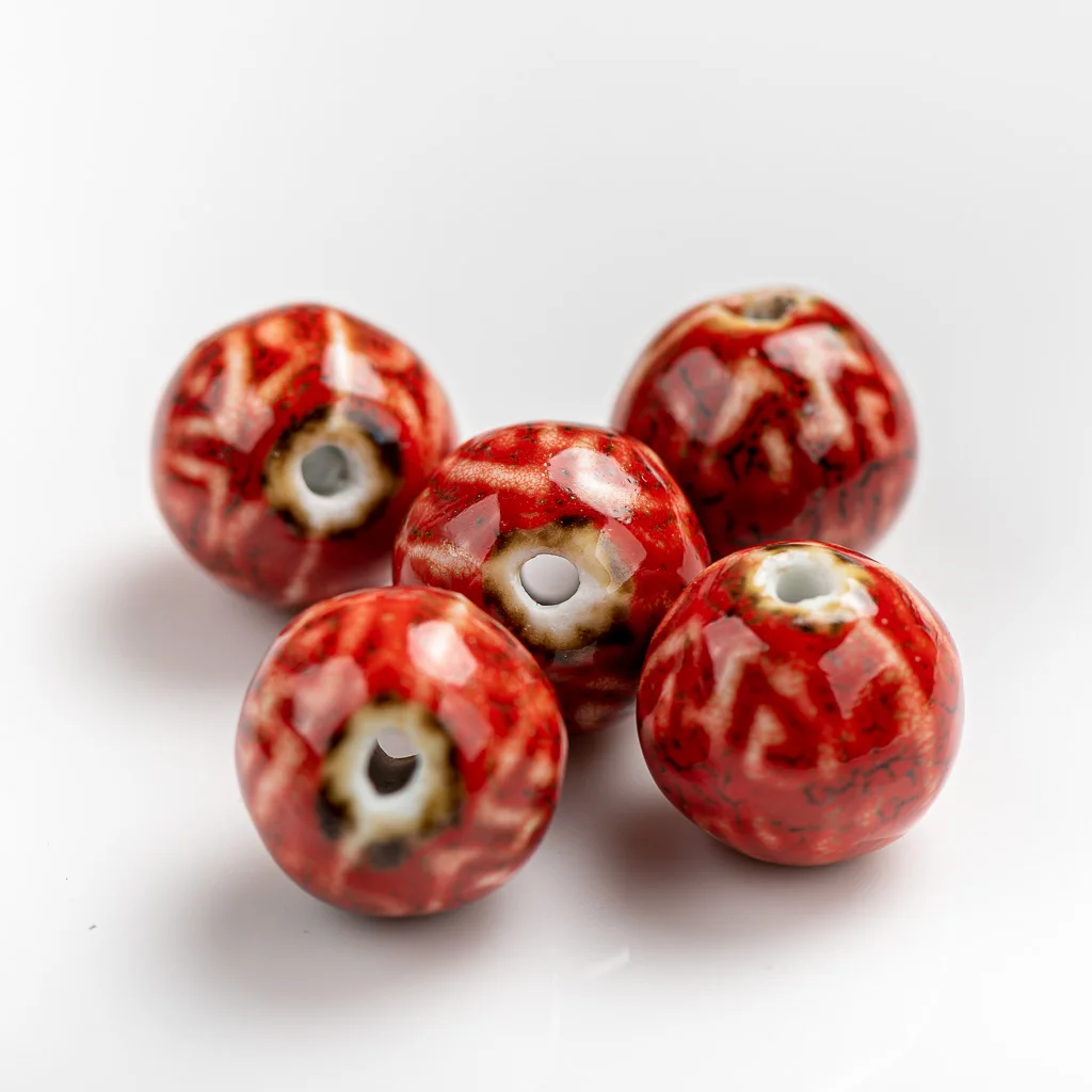 20 #5Pcs Ronde Vorm Keramische Kralen Hanger Twee Side Porselein Sieraden Deel Voor Ketting Armband Sieraden # XN076