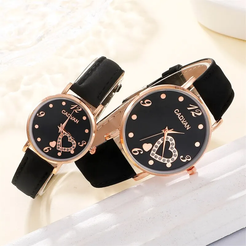 Top Luxury Brand Couple Watch For Women Men Clock Male Calendar Love Dial Quartz Wrist Watches Leather Ladies Man Watch