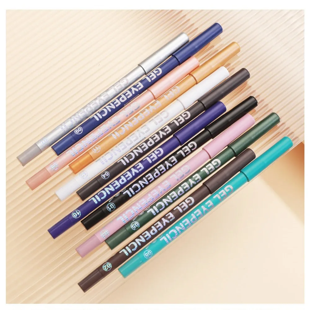 Multifunctional 10 Color Eyeliner Pencil Long Lasting Matte Gel Eye Pencil Sweatproof White Eyeshadow Pen Beauty&Health