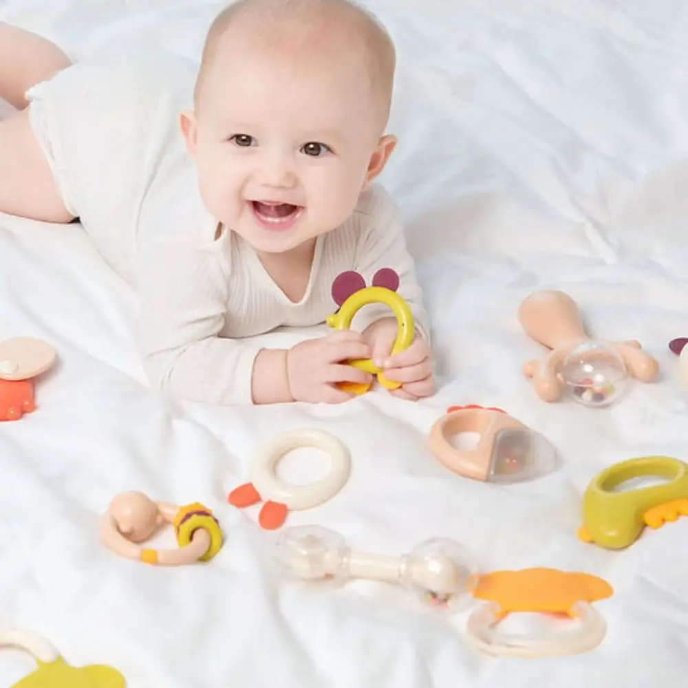 Educatief Baby Hand Rammelaar Speelgoed Rammelaar Geluid Zintuiglijke Ontwikkeling Pasgeboren Rammelaars Hoge Temperatuur Weerstand Grip Training