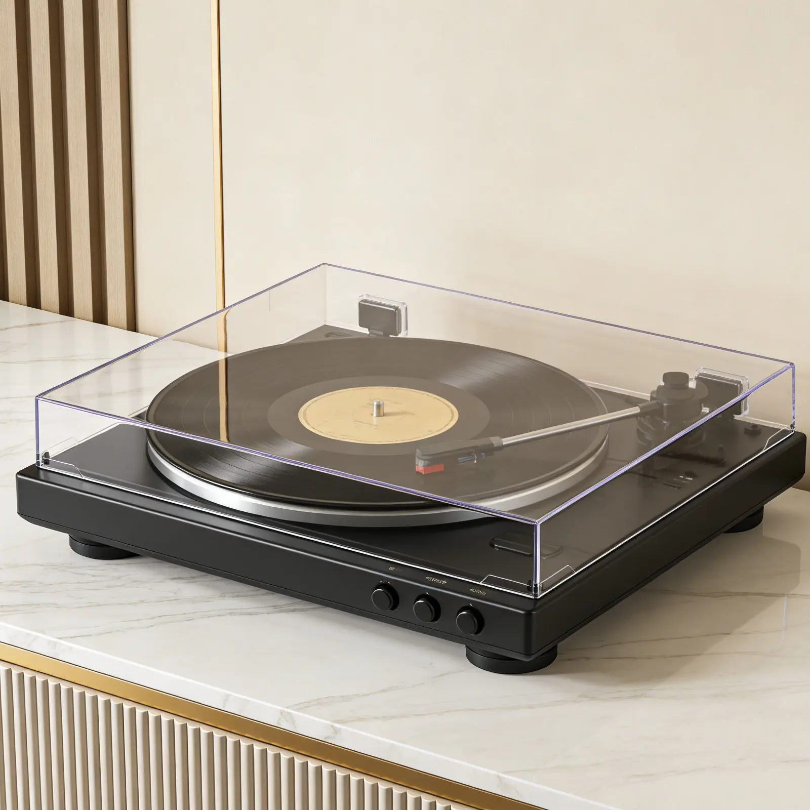 Klare Acryl-Plattenspieler-Staubschutzhülle, Schutzhülle für Plattenspieler, Schutzabdeckung für Vinyl-Plattenspieler, Schutzschild für Heim-Audio-Setups