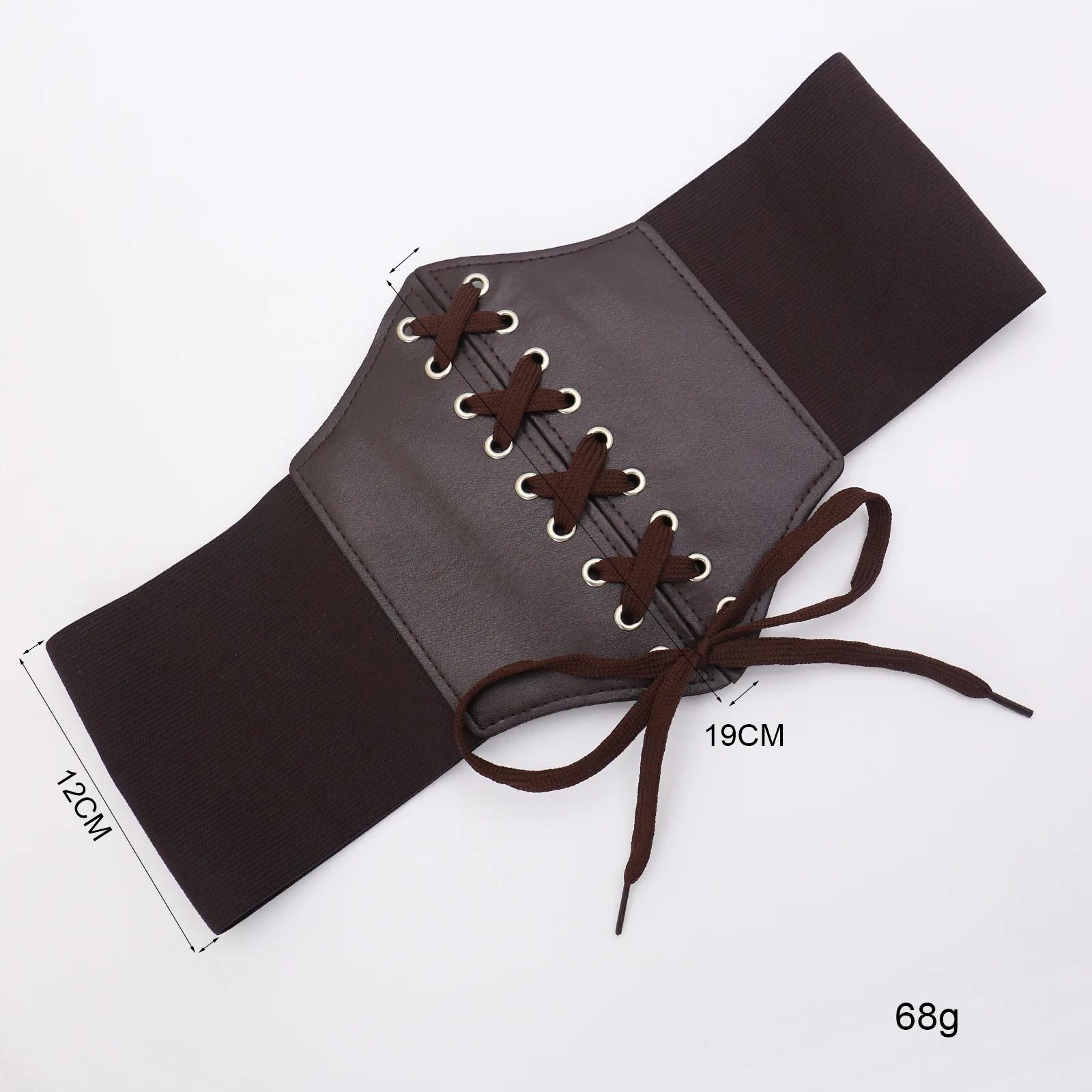 Women Vintage Court Style Lace Up Waist Cincher Corset Belt Elastic Decorative Belt For Sweater Dress Cosplay Party Daily
