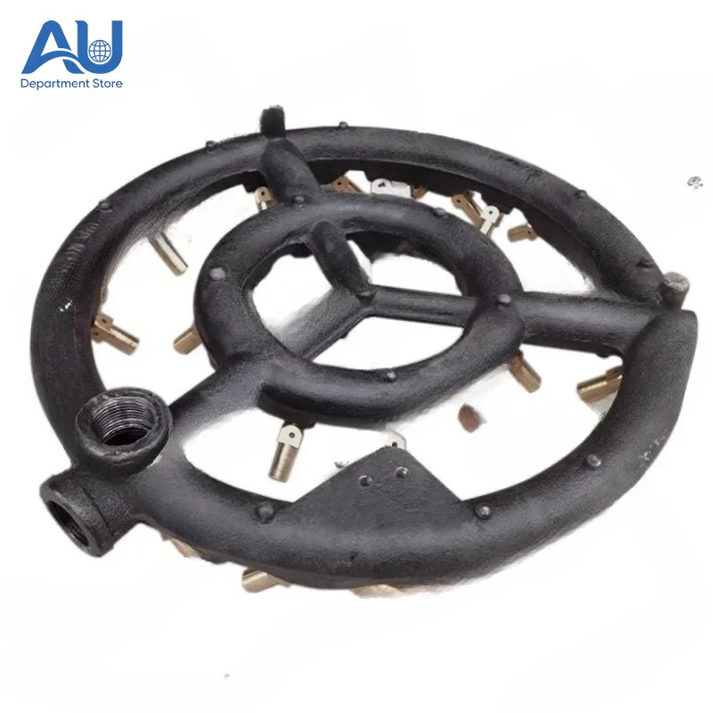 Jet Gas Burner Propane/Natural Gas Jet Burner Cast Iron Kitchen Burner with 44 Nozzles
