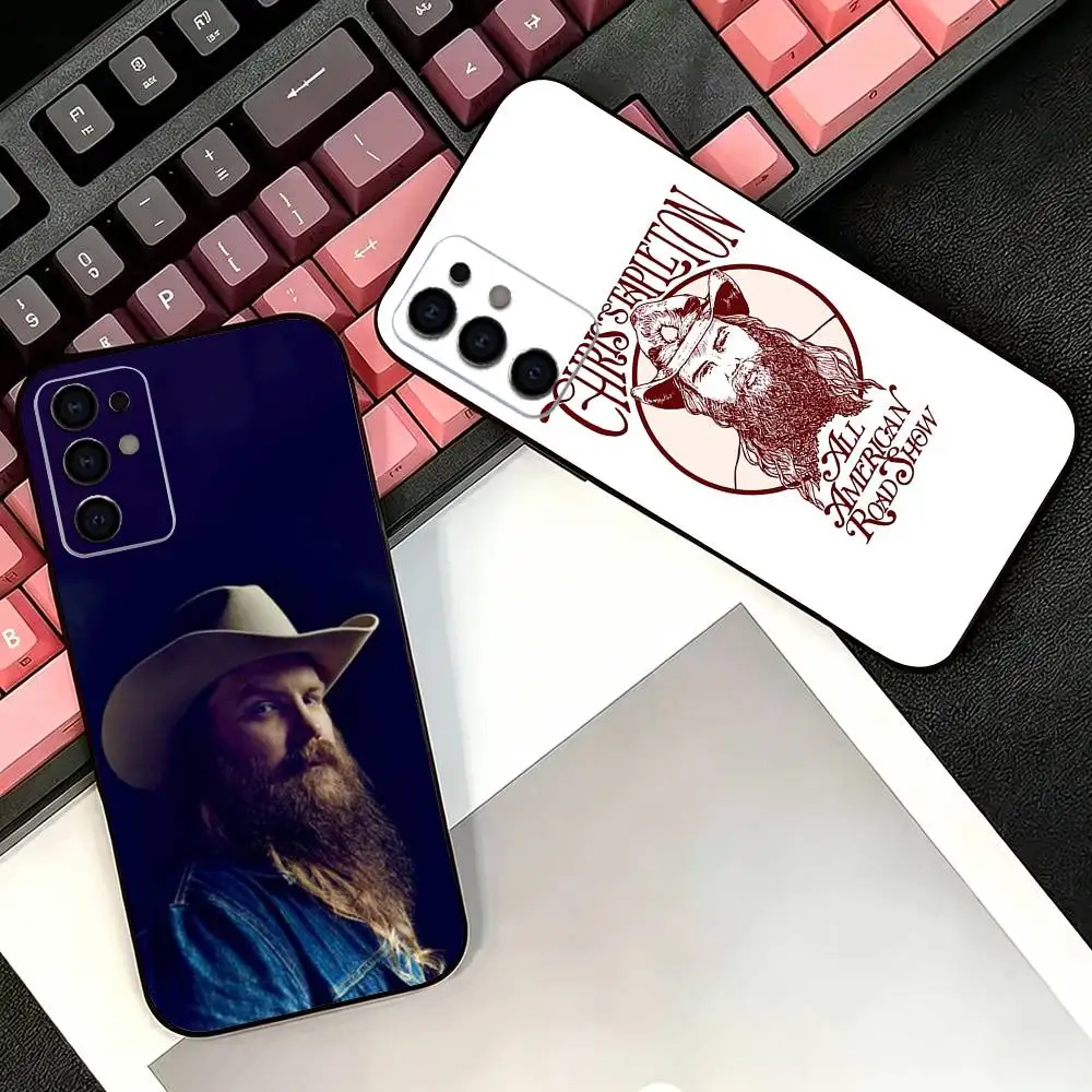 Country music C-Chris Stapleton Phone Case For Samsung S26,25,24,21,22,21,20,10,9,8,7,6,Ultra,Plus,Fe, Lite Black Cover