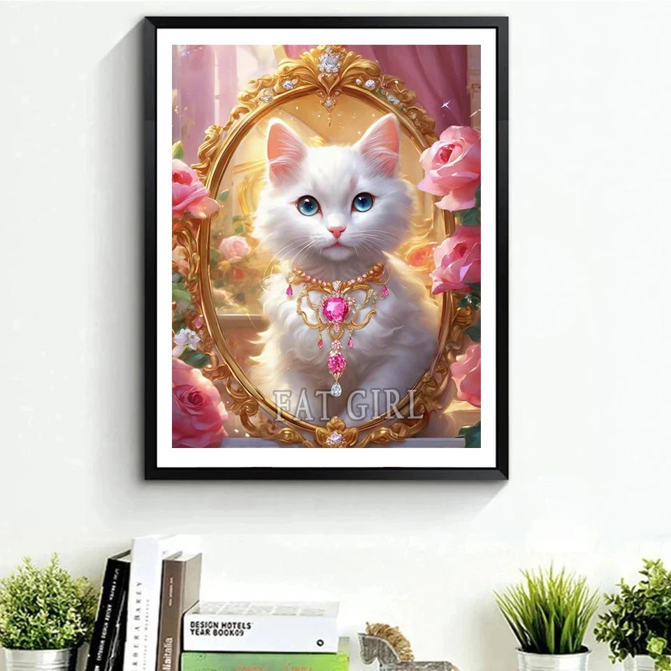 Full Drill Window Sill Cat 5d Diy Diamond Painting Jewelry Cross Stitch Embroidery Animal New Arrival Mosaic Flower Decor D113