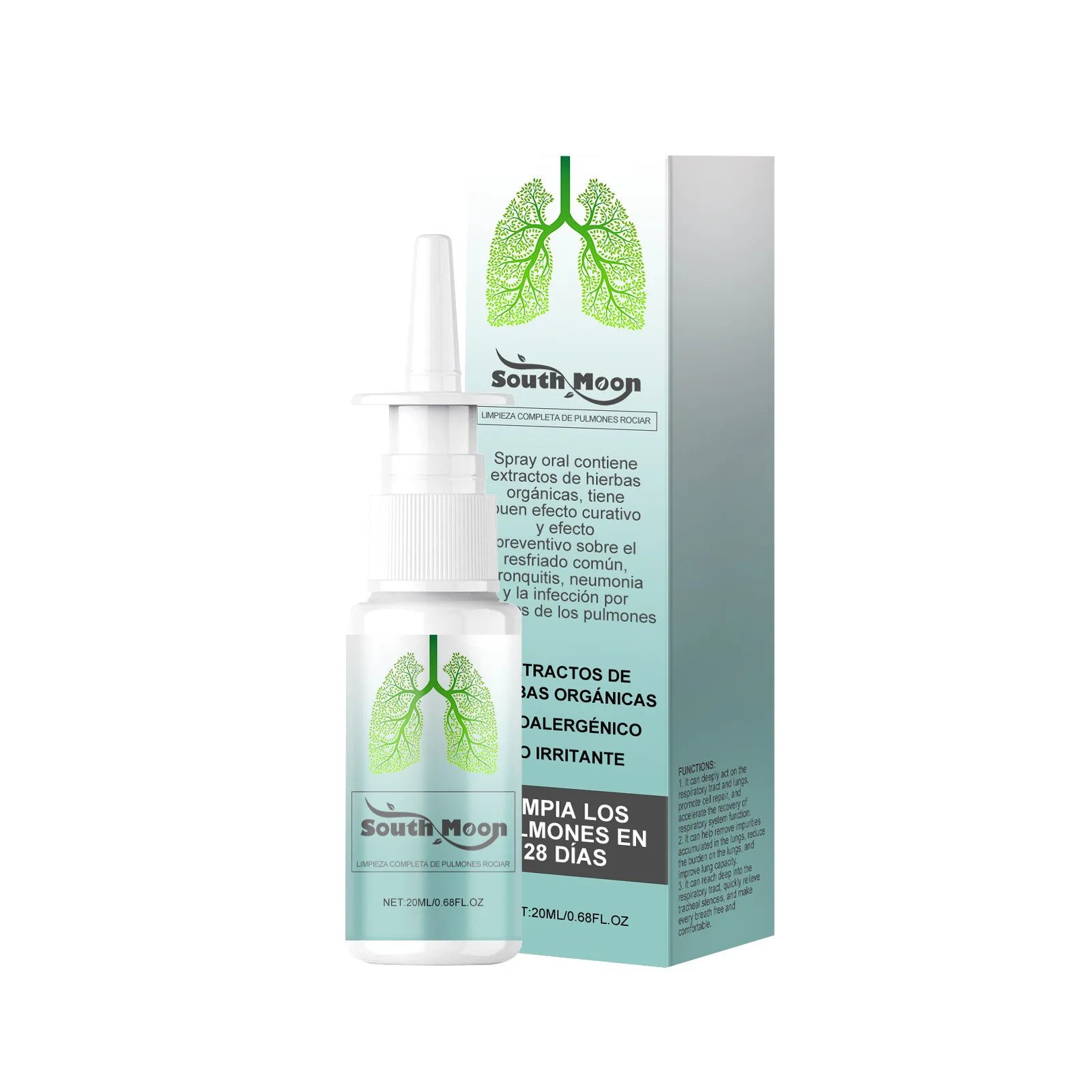 Herbal Lung Cleansing Spray Promote Better Breathing Relieve Nasal Congestion Cough Relief Throat Itchy Purify Lungs Detox Spray