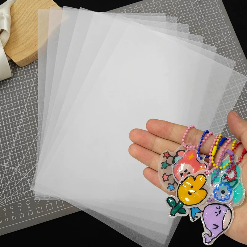 5-50PCS Shrink Sheets Art Paper Transparent Shrink Film DIY Creative Handicrafts Making Festival Ornaments Shrinky Supplies