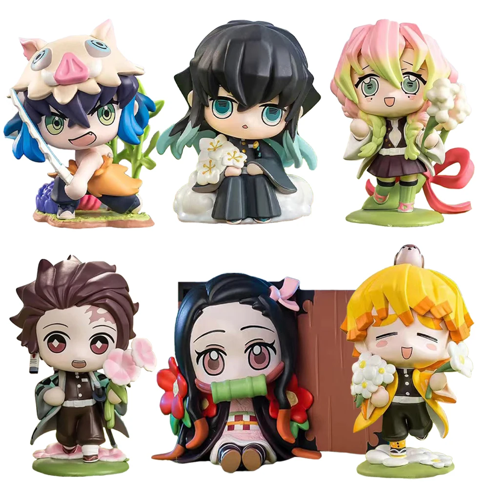 

Demon Slayers Action Figure cute Flower Fairy Series Tokitou Muichirou Anime Collection Kamado Tanjirou Nezuko Toy Model gift