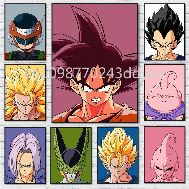 

Anime Super Saiyan Dragon Ball Poster Wukong Vegeta Printing Canvas Painting Children's Room Wall Art Decoration Painting Gift