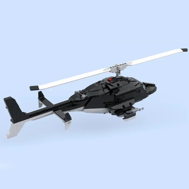 Klocki konstrukcyjne wojskowe, helikopter specjalnego przeznaczenia Air Wolf, technologia MOC, prezenty, zabawki świąteczne, zestawy DIY do samodzielnego montażu.