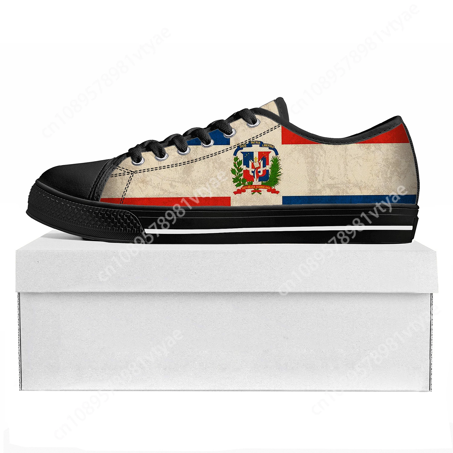 Dominican Republic Flag Low Top High Quality Sneakers Mens Womens Teenager Canvas Sneaker Prode Casual Couple Shoes Custom Shoe