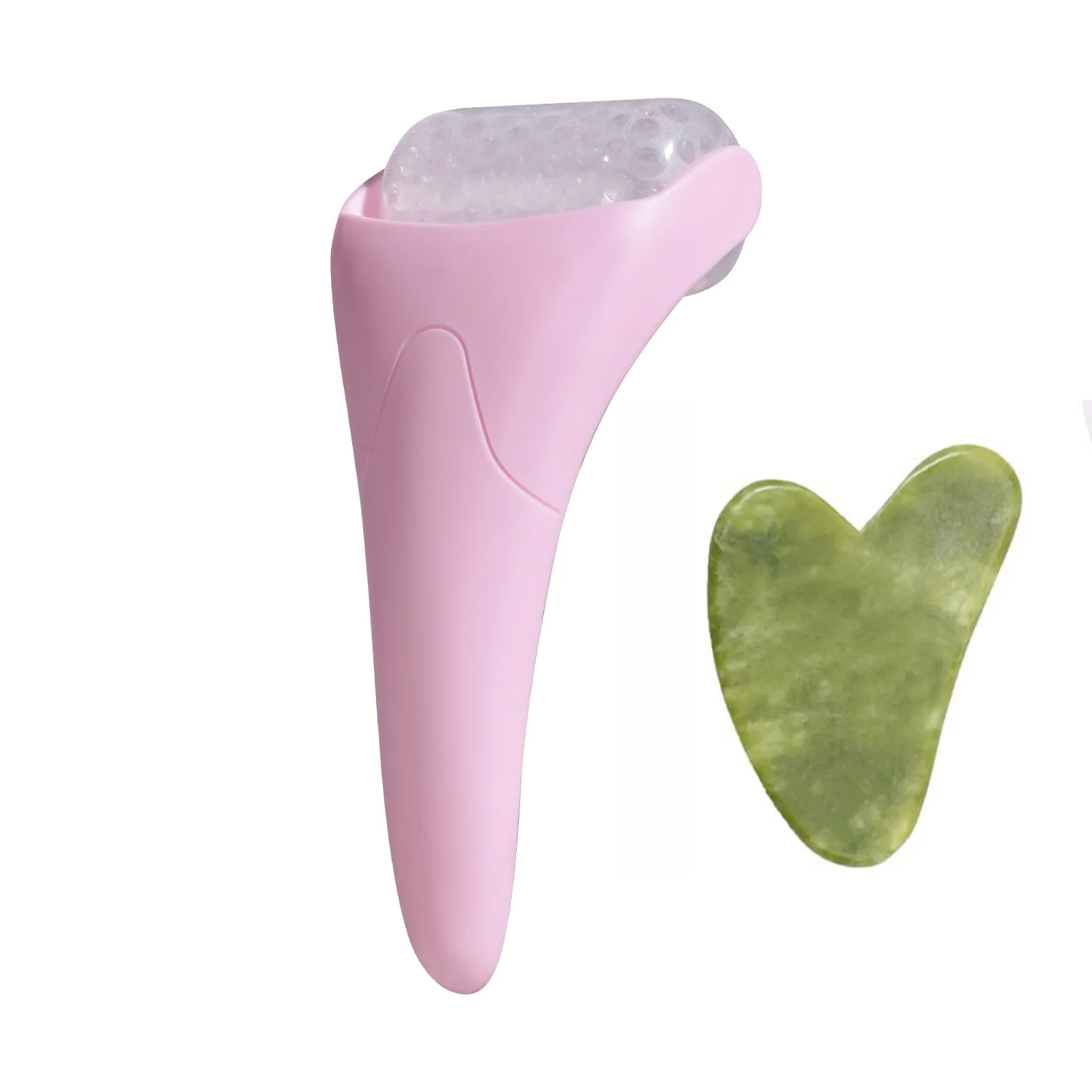 2 pc/set portátil facial rolo de gelo dispositivo massagem compressa gelo ferramenta cuidados rosto raspagem placa massagem poros limpo beleza massageador