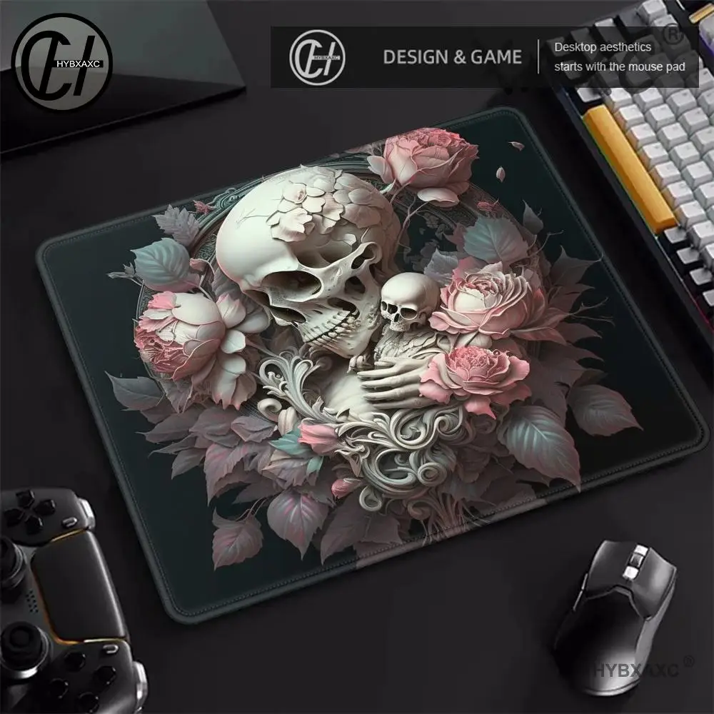 Cool Skull Graffiti Art Mouse Pad Small Mouse Pad Desk Pad Desktop Computer Keyboard Wireless Mouse Boy Girl Gift for Play games