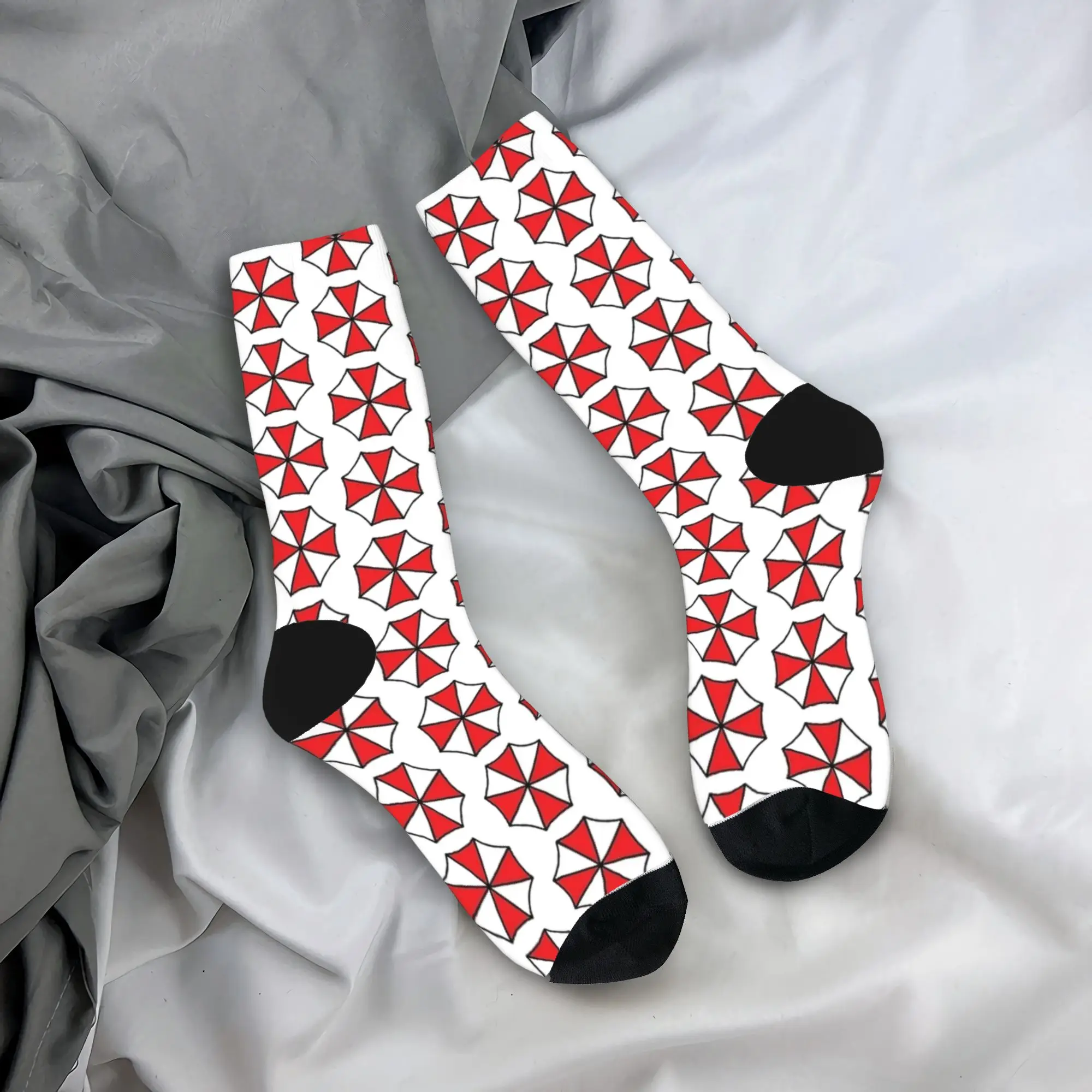 

Men Socks Residents Evils Umbrella Corporations Centered Logo Stockings Autumn Elegant Warm Soft Socks Running Sports Socks