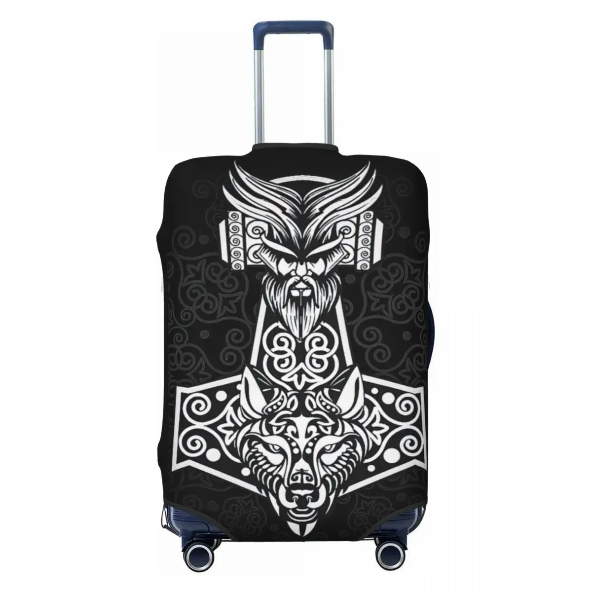 Viking Print Bagage Beschermende Stofhoezen Elastische Waterdichte 18-32Inch Kofferhoes Reisaccessoires