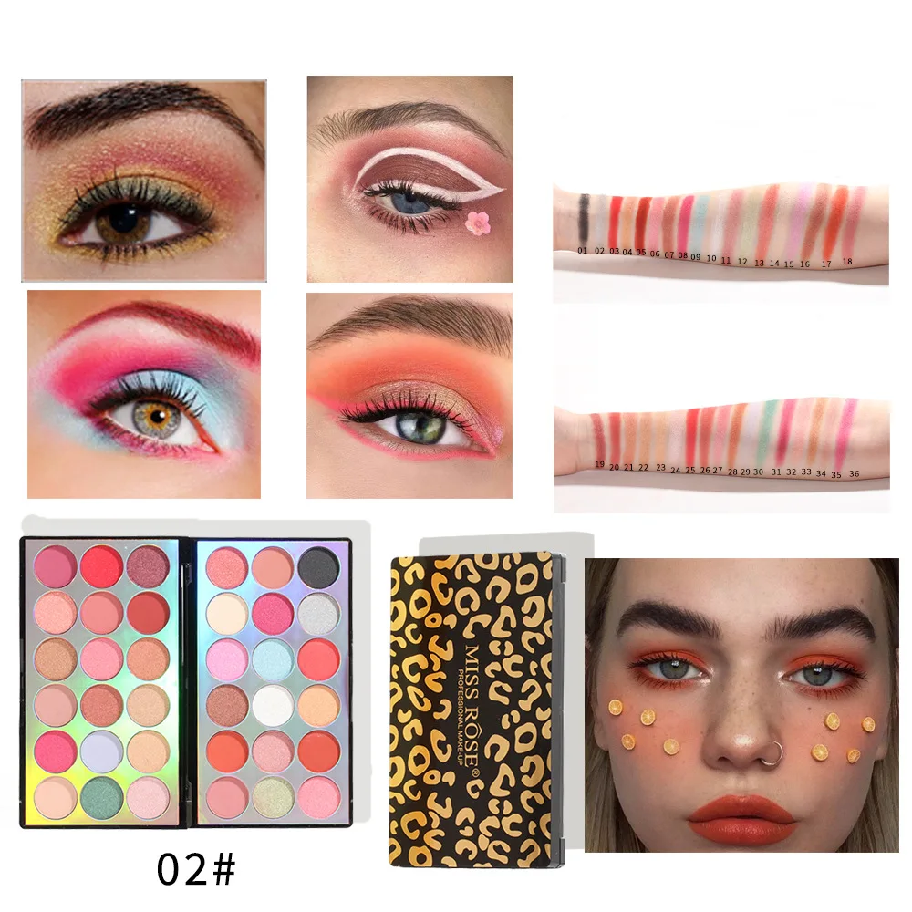 عالية الجودة ملكة جمال روز 36 ألوان بريق ماتي ظلال العيون لوحة يشكلون الصباغ الطبيعي حريري ناعم عينيه لوحة مستحضرات التجميل #1