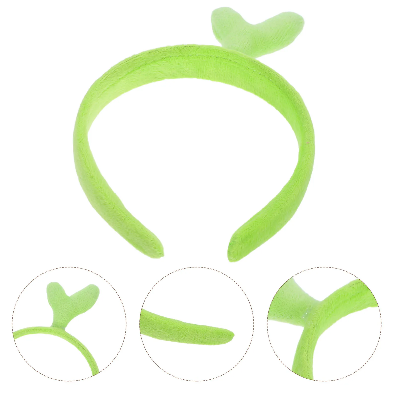 

1PCS Green Bean Headband Women Non Comfortable Wedding Party Hair Accessories Styling Tools Bopper Adult Cosplay