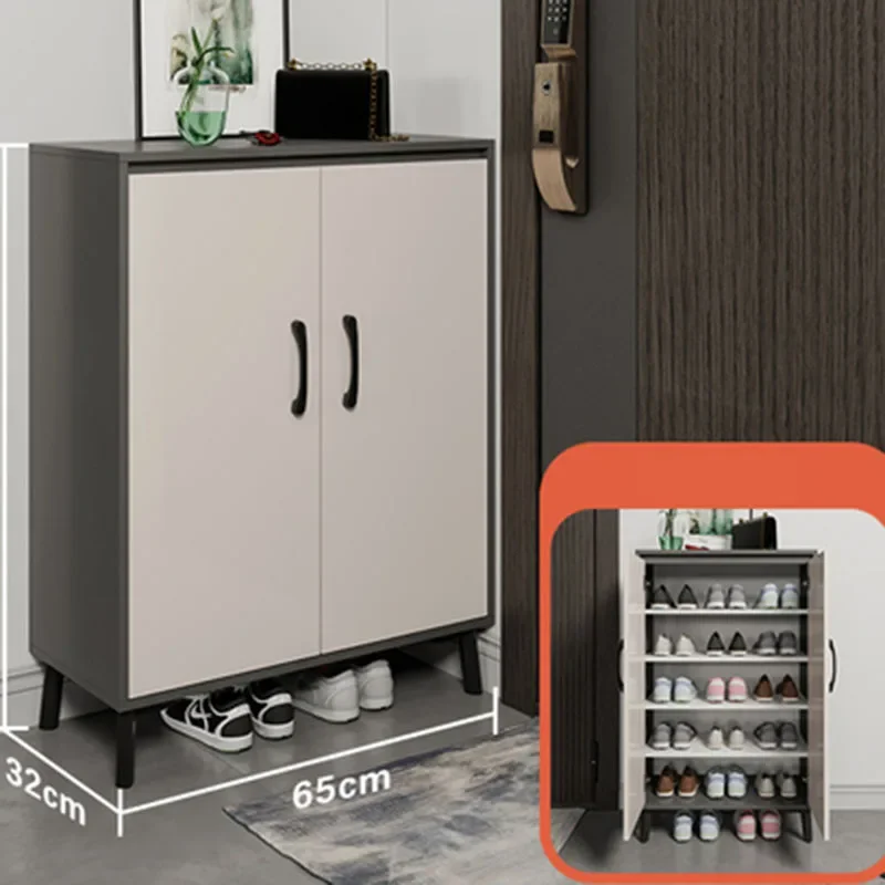 European Display Shoe Rack Assembled Dust Proof Stackable Wall Shoe Rack Storage Expandable Sapateira Furniture Living Room