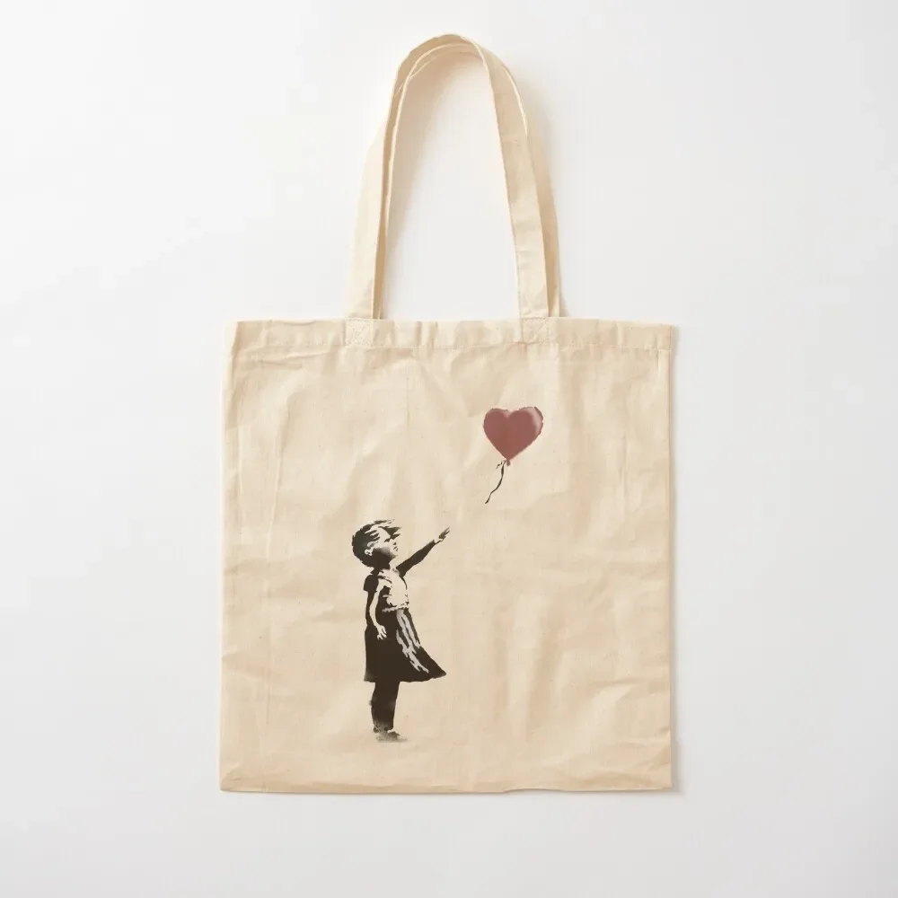 

girl whith balloon Tote Bag shopper bag woman custom tote bag