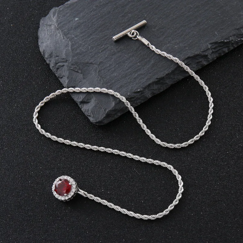 بدلة رجالية رائعة إكسسوار طية صدر السترة دبوس بروش كريستال شرابة سلسلة ربطة عنق سلاسل موضة الأعمال مجوهرات فاخرة غير رسمية #1