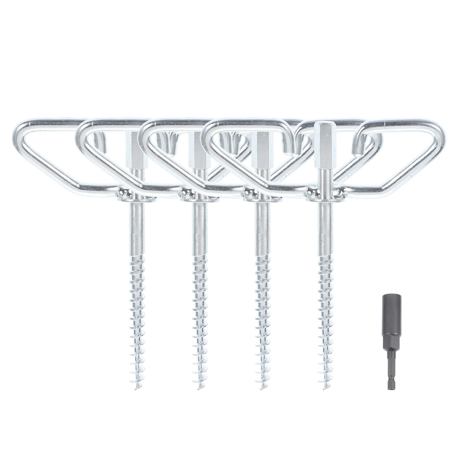 

1 set 1 Set Of Electric Ice Anchor Durable Outdoor Tent Anchors For Ice Fishing Shelter Heavy Duty Lightweight With Rubber Cover