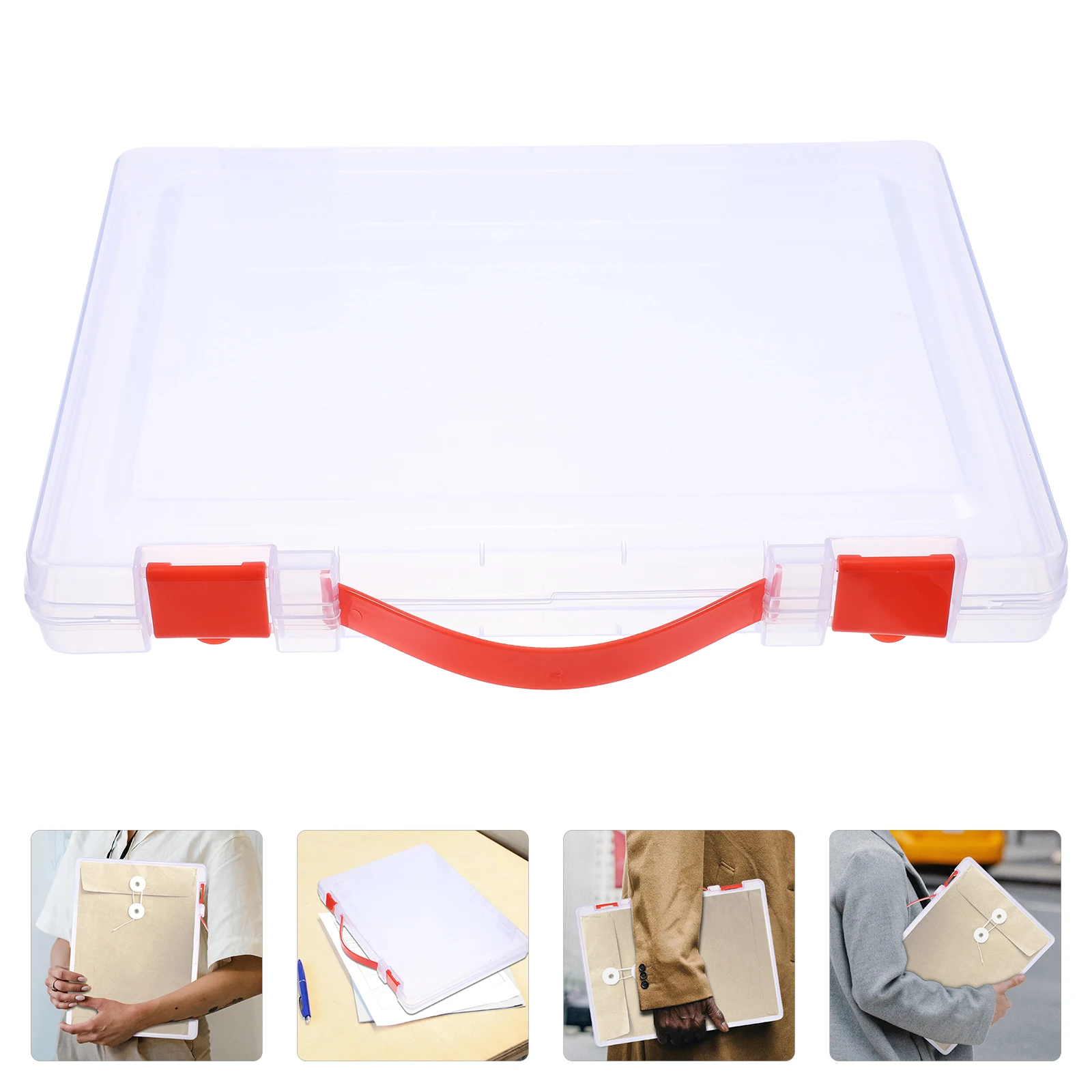 

Multifunctional A4 File Box Pp Material Household Paper Wear-Resistant Office Supply Desktop Storage Holder