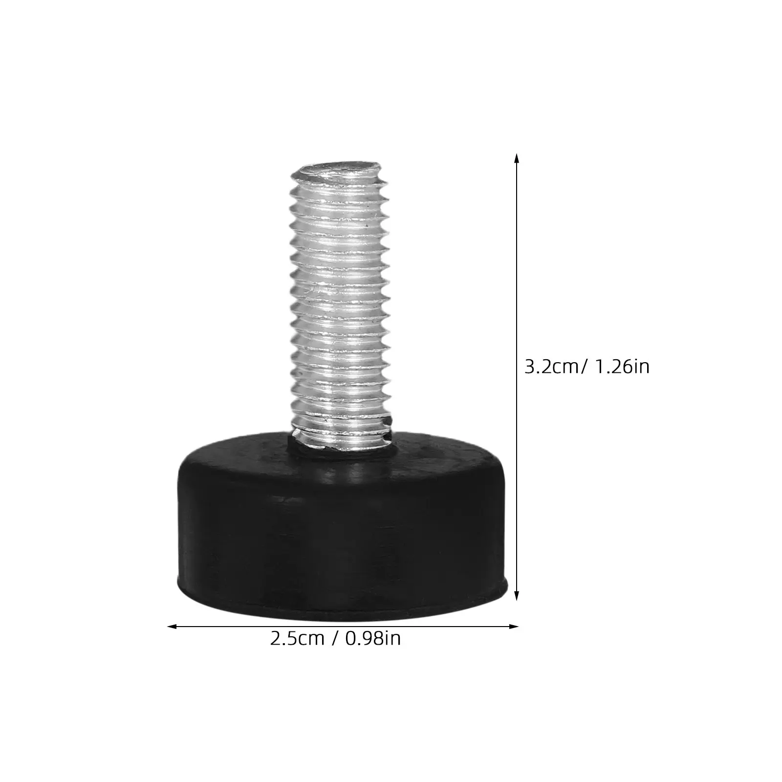 8Pcs Vibration Isolation Rubber Feet Heavy-Duty Shock Absorbing Pads Adjustable Screw Mount Levelers for Washing Machines