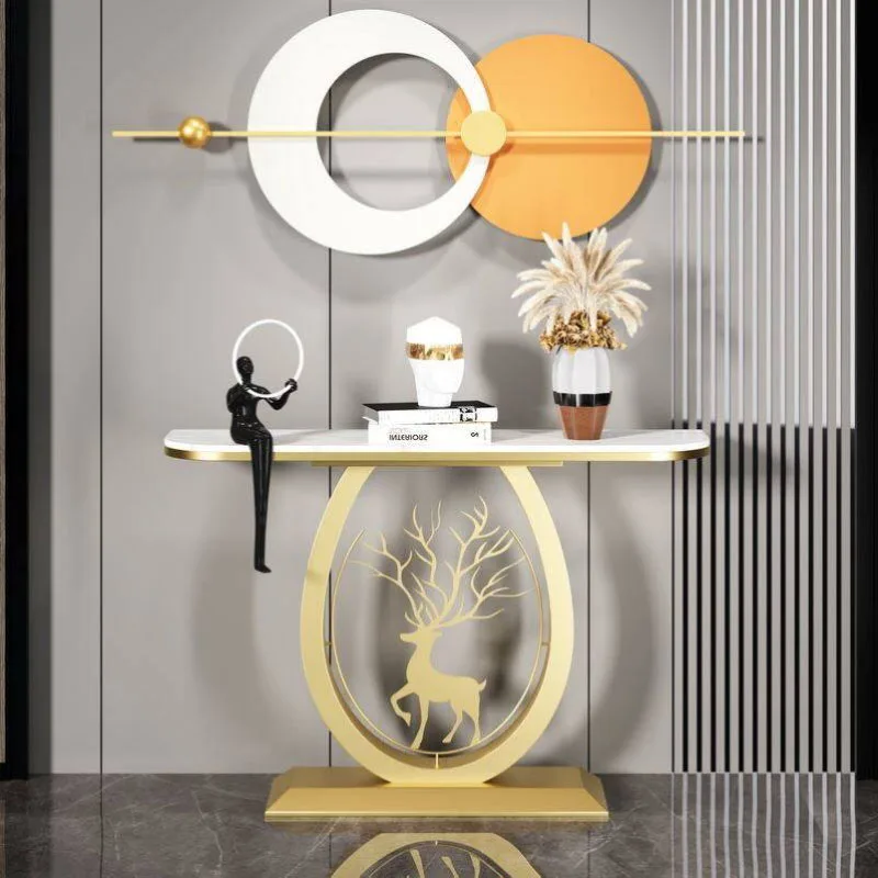 Modern Italian Console Table European Designer Entryway Table Lounge Space Saving Flurkonsole Living Room Furniture