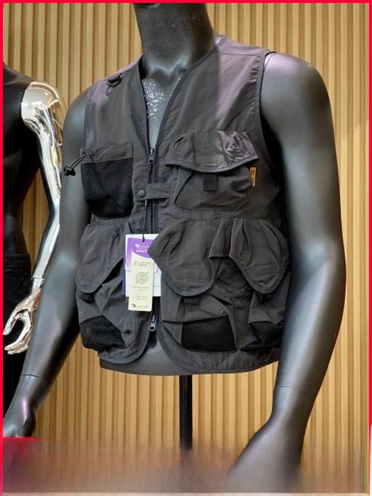 

Жилет для пар, легкий жилет для улицы с кетами, мужская рабочая одежда, повседневная свободная посадка, лето-осень