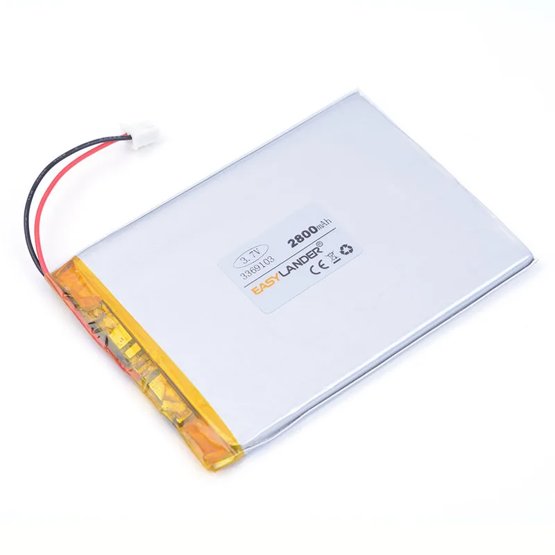 XHR-2P 2.54 3369103   3.7V 2800mAh แบตเตอรี่ลิเธียม Li-Ion Li Polymer แบบชาร์จไฟได้