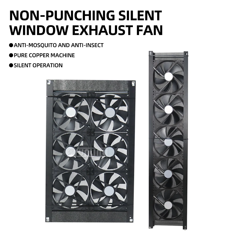 

Window Exhaust Fan Household Silent Exhaust Machine Fresh Air Fan Ventilation System Extractor for Bathroom