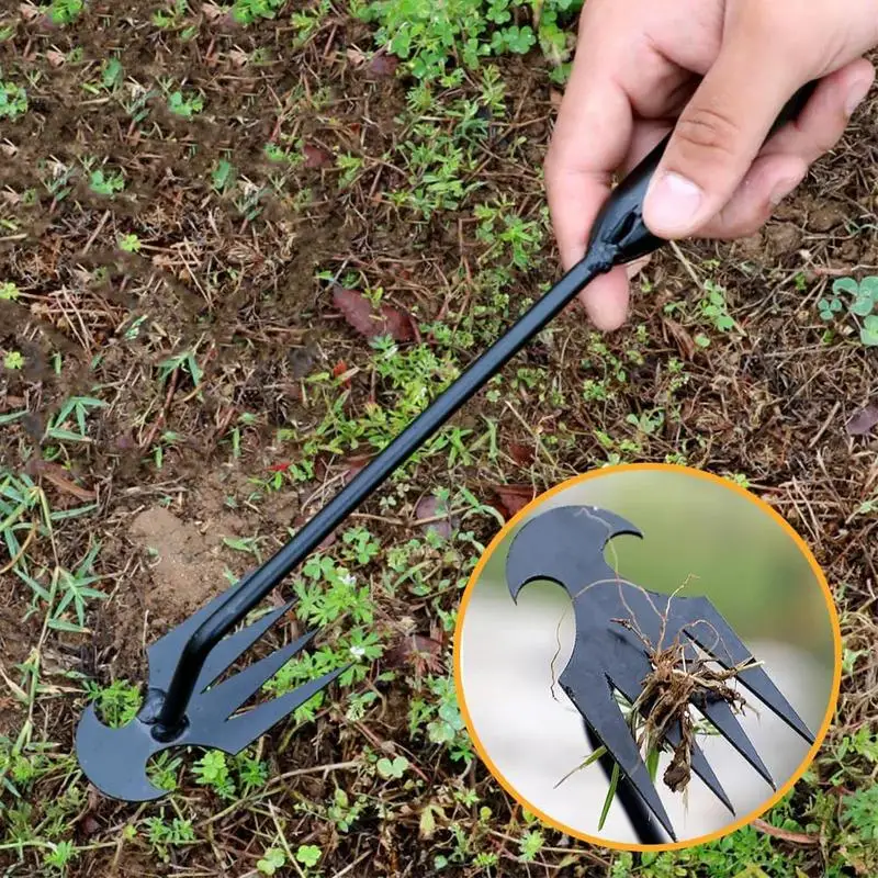 New Weeding Artifact Uprooting Weeding Tool Manganese Steel Garden Weeder Loose Soil Hand Weeding Removal Puller Gardening Tools
