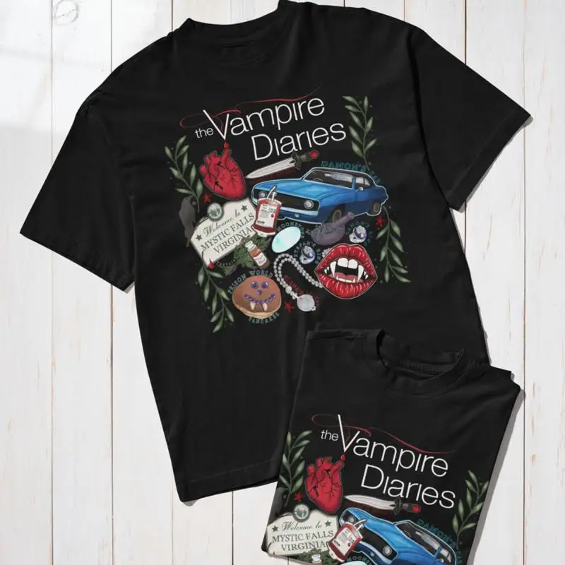 The Vampire Diaries tshirt - SizeS-5XL, Vampires, Stefan Damon Salvatore Shirt