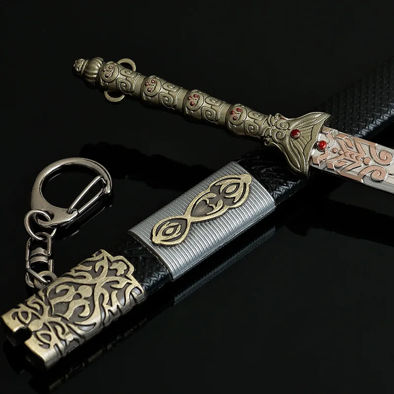 22cm/8.66in Gadżety do gier Suchy Ogólny Miecz z pochwą Zimna Broń Metalowy Model Broń Rekwizyty Cosplay Rękodzieło Ozdoby Prezenty