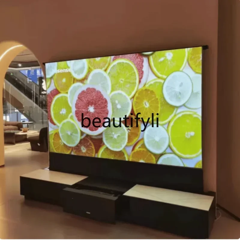 Q181 1 100-Inch all-electric floor-up screen curled screen integrated TV cabinet 120-inch telescopic 4K home theater