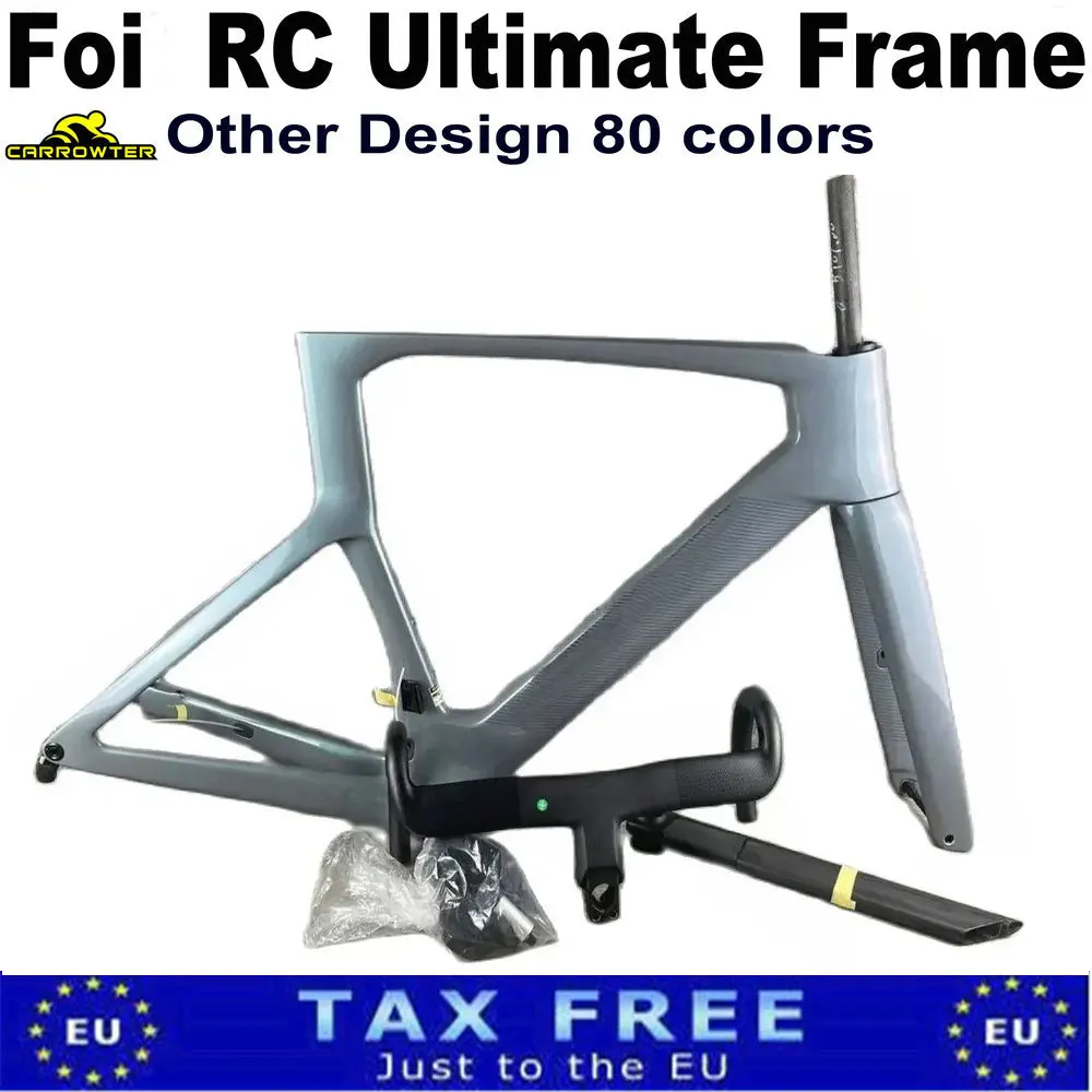 

T1100 Carbon Road Frames, Silver Disc Brake, Bicycle Frameset, Handlebar, 10 Colors Ship by DPD UPS for EU