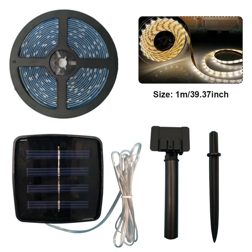 

Landscape Solar Powered Outdoor WaterproofCut Smart SMD 2835 LED Strip Light Easy Install Flexible Lawn Patio Garden Decor