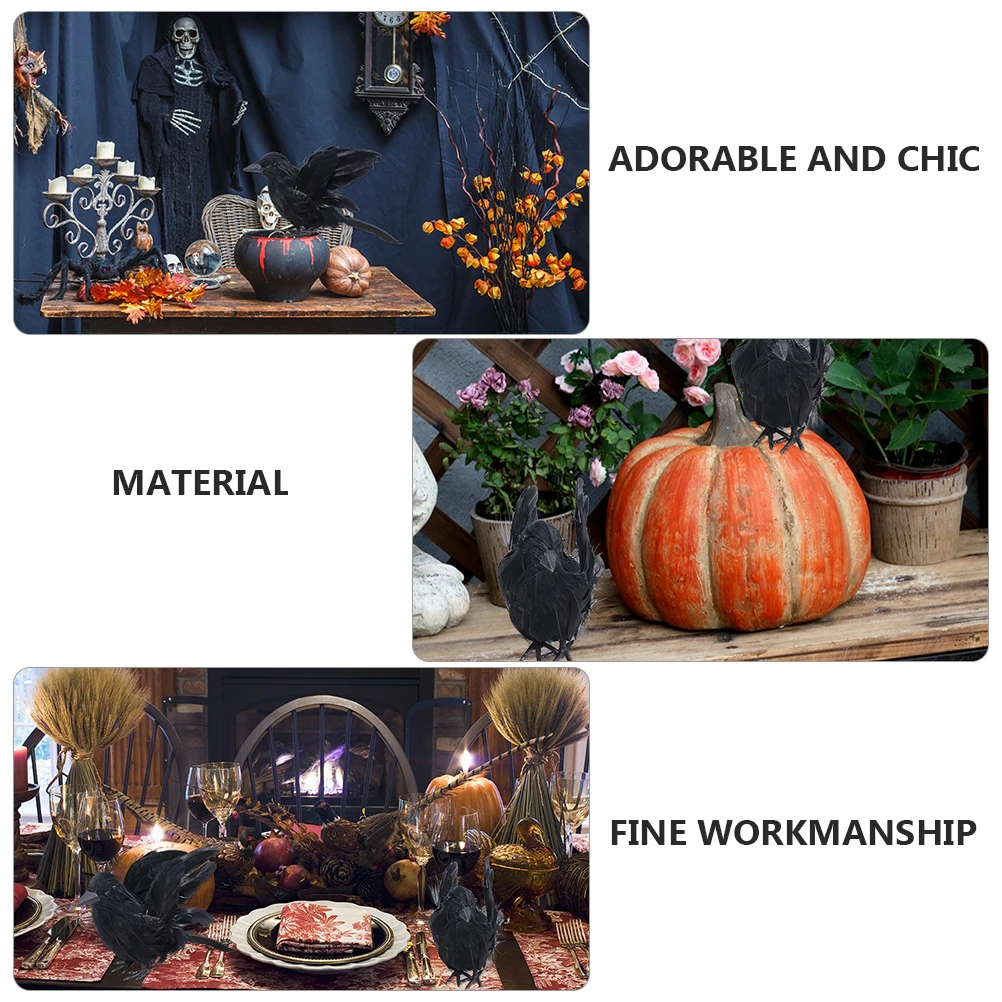 

Decorative Crow Ornament Halloween Crows Indoor Hanging Easter Decorations
